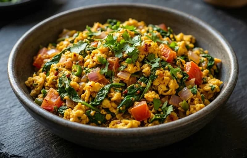 Methi Anda Bhurji with Phulka - Recipe 1