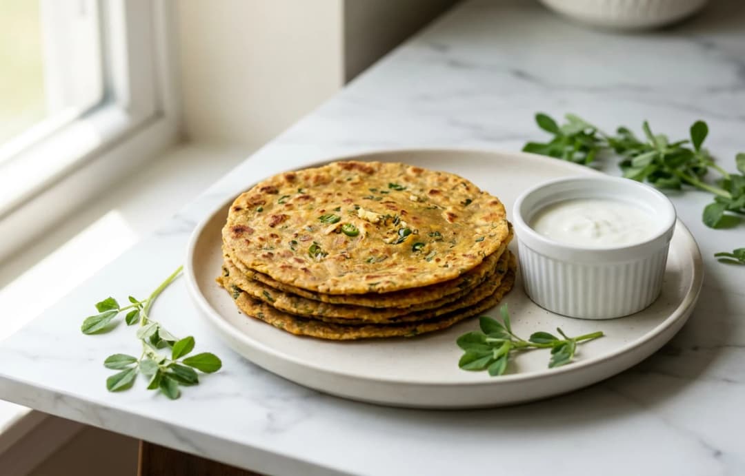 Methi Oats Thepla