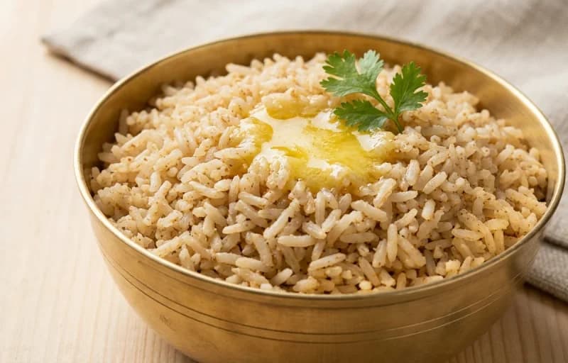 Metkut Bhat with Roasted Papad - Recipe 1