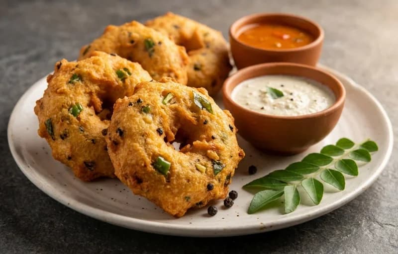 Minapa Vada, Vegetable Sambar and Allam Pachadi - Recipe 1