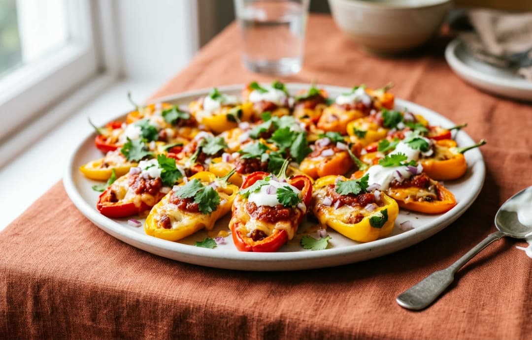 Mini Bell Pepper Nachos