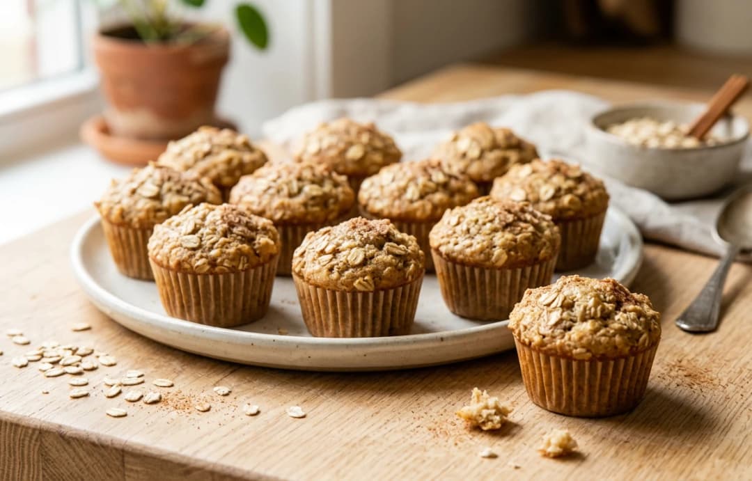 Mini Oat & Banana Muffins