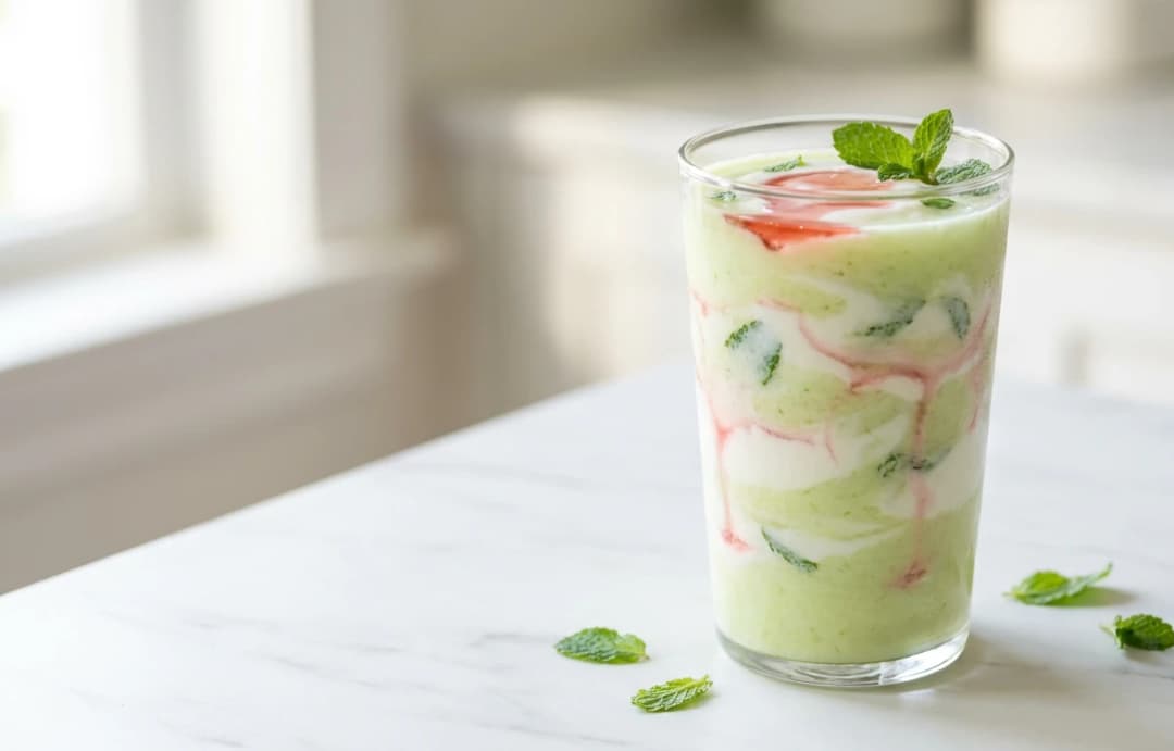 Minty Honeydew & Yogurt Smoothie