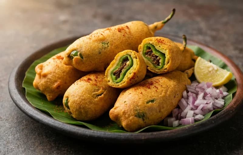 Mirchi Bajji with Tomato Ketchup - Recipe 1