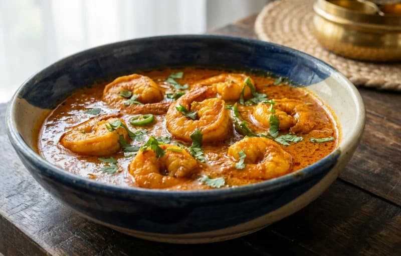 Misa Maas Anja, Steamed Basmati Rice, Dal Tadka and Bhindi Bhaji - Recipe 1