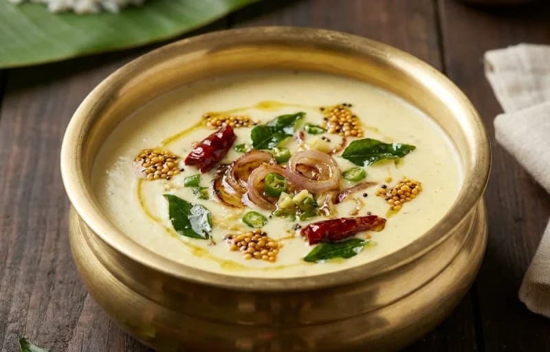 Steamed Basmati Rice, Moru Curry and Bhindi Fry - Recipe 2