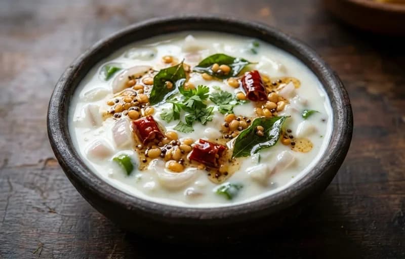 Vangi Bath, Mosaru Bajji and Urad Dal Papad - Recipe 2
