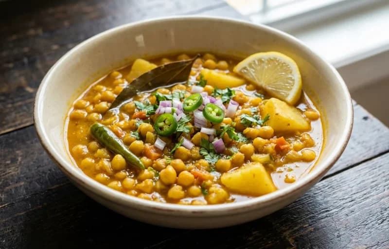 Motor Ghoogni with Jhal Muri - Recipe 1