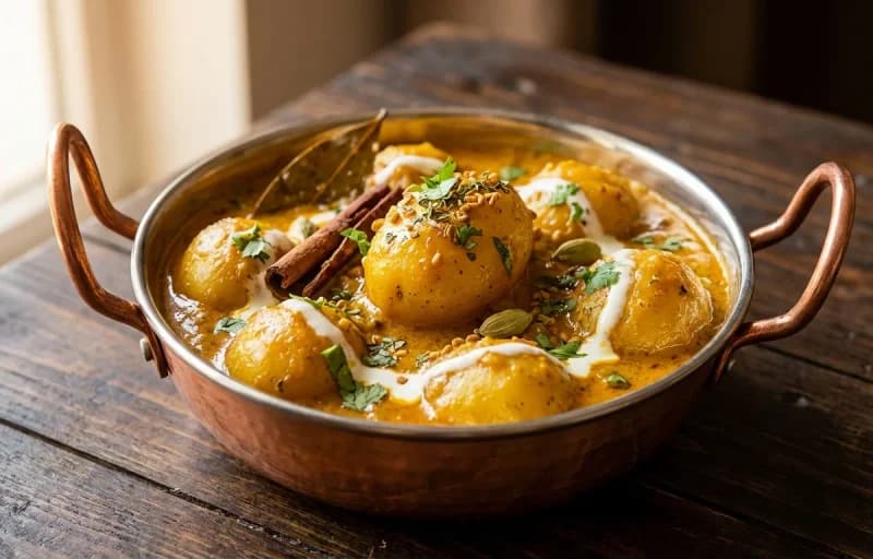 Mughlai Aloo Dum with Laccha Paratha - Recipe 1