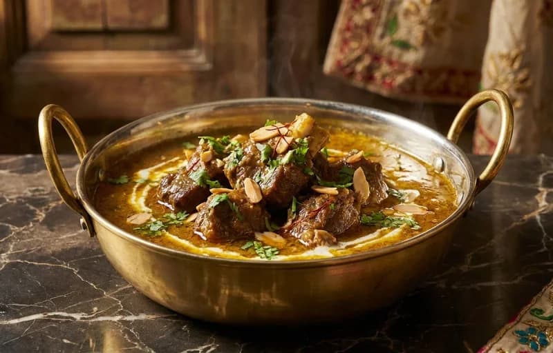 Mughlai Gosht Pasanda with Saffron Sheermal - Recipe 1