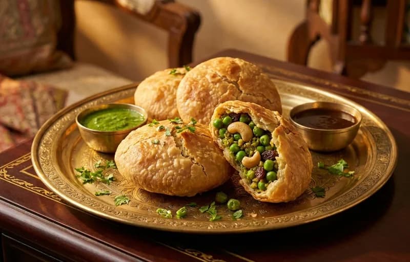 Mughlai Matar Kachori with Mint Chutney - Recipe 1