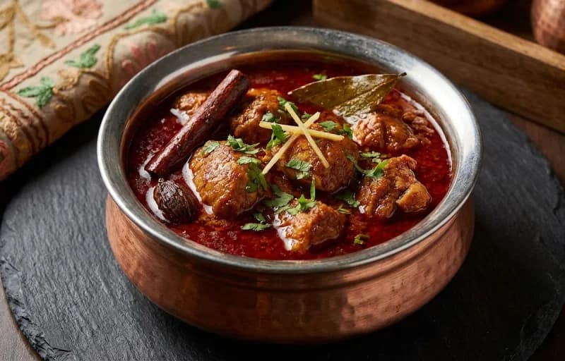 Murgh Rogan Josh, Steamed Basmati Rice and Cucumber Raita - Recipe 1