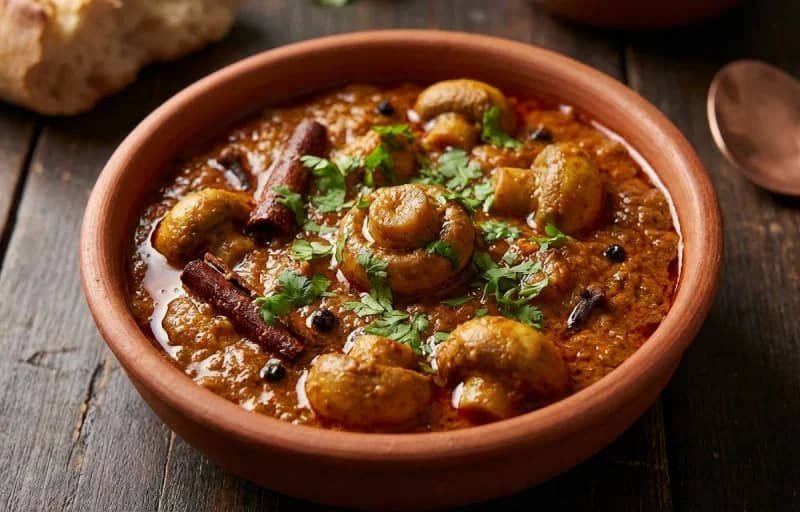 Goan Red Rice, Mushroom Ambot Tik and Goan Cabbage Kismoor - Recipe 2