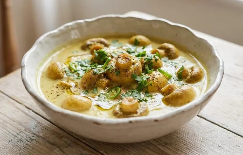 Mushroom Caldin with Ukda Tandul - Recipe 1