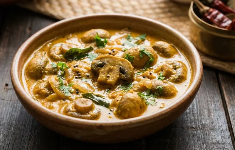 Mushroom Gashi with Neer Dosa - Recipe 1