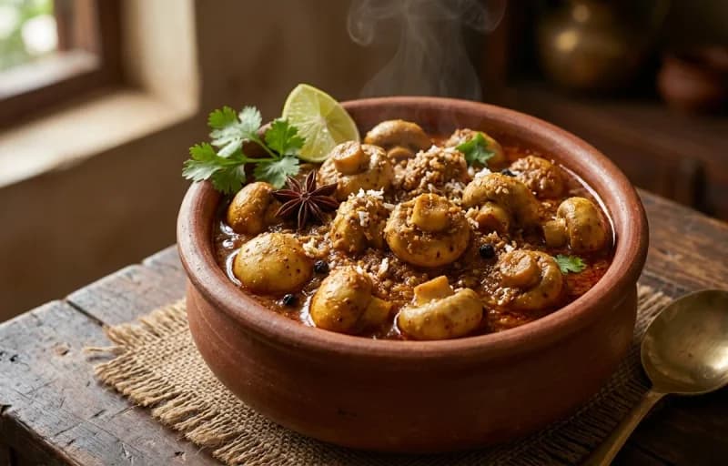 Goan Coconut Rice with Mushroom Xacuti - Recipe 2