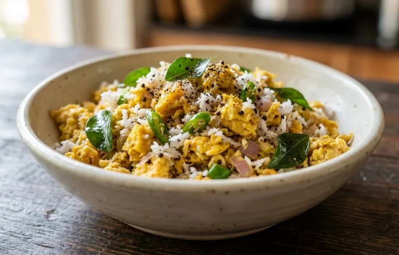 Matta Rice, Mutta Peera Vechathu and Moru Curry - Recipe 2