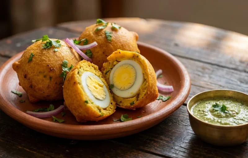 Muttai Bonda with Coconut Chutney - Recipe 1