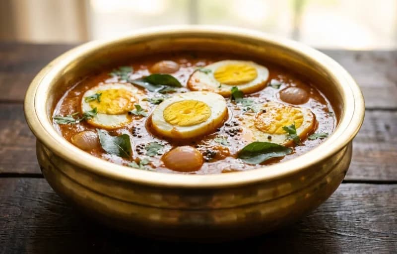 Muttai Kuzhambu with Egg Kothu Parotta - Recipe 1