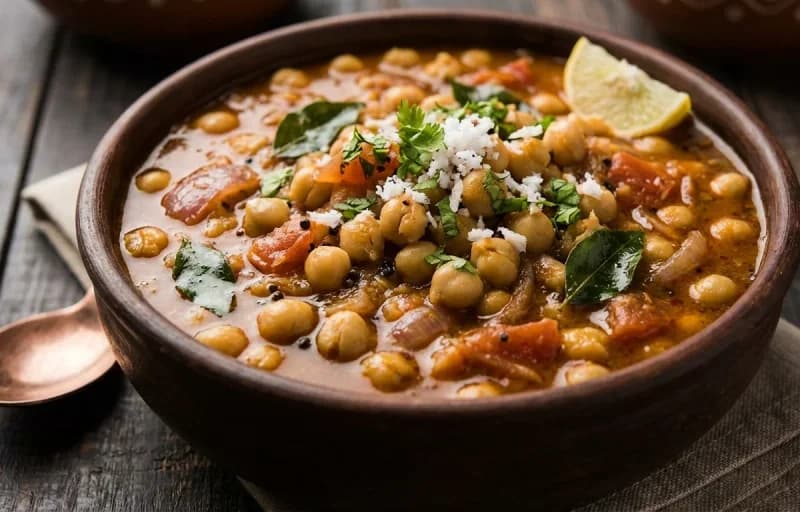 Mutter Usal, Ladi Pav and Chopped Onion Salad - Recipe 1