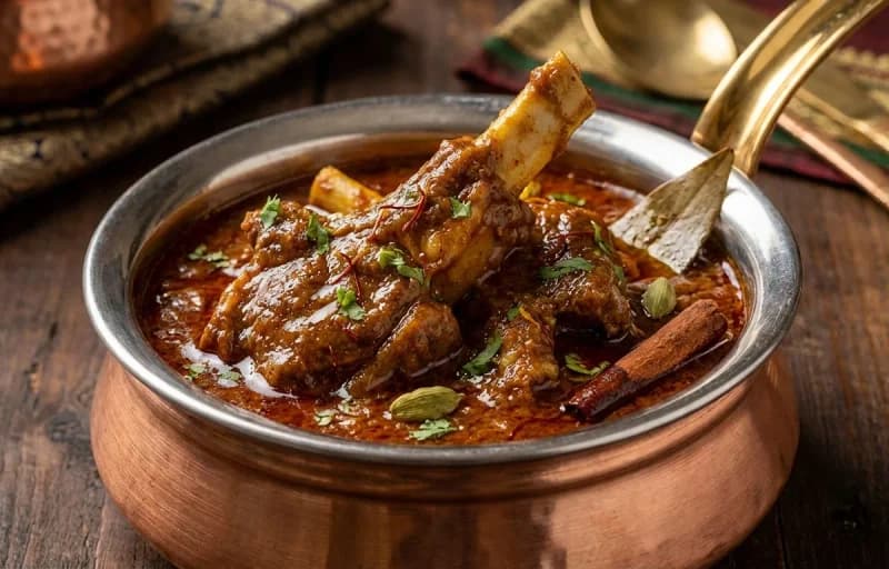 Mutton Chaap, Saffron Sheermal and Mint Chutney - Recipe 1