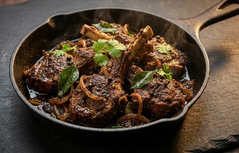 Mutton Chops Pepper Fry