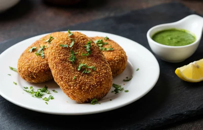Mutton Cutlet, Ladi Pav and Mint Chutney - Recipe 1