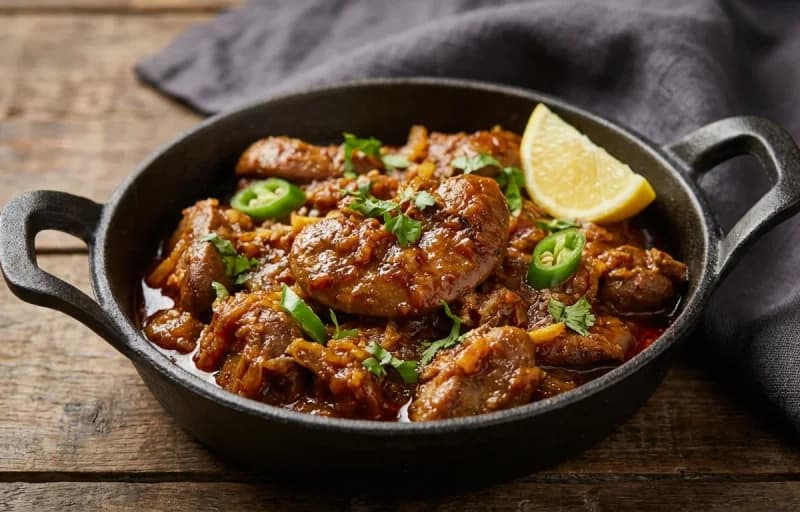 Mutton Gurda Fry with Paratha - Recipe 1