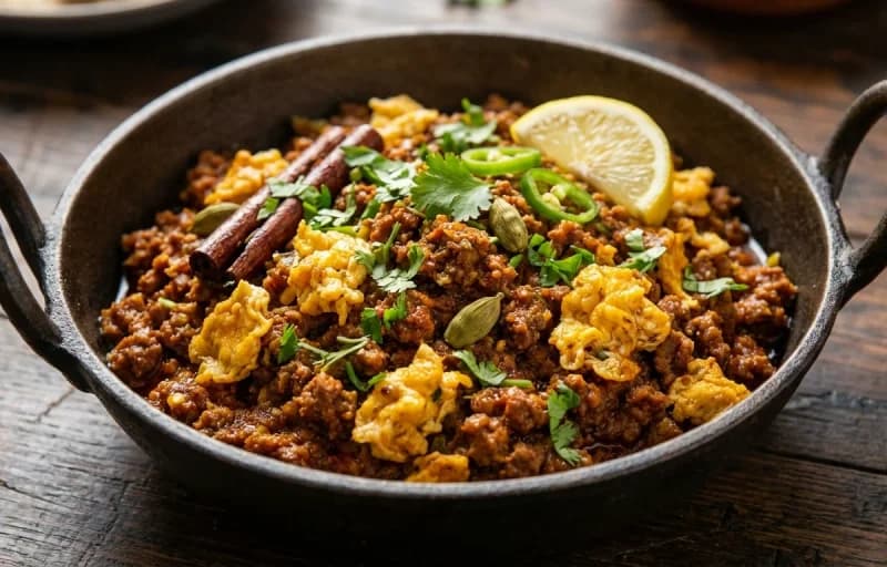 Mutton Keema Ghotala with Ladi Pav - Recipe 1