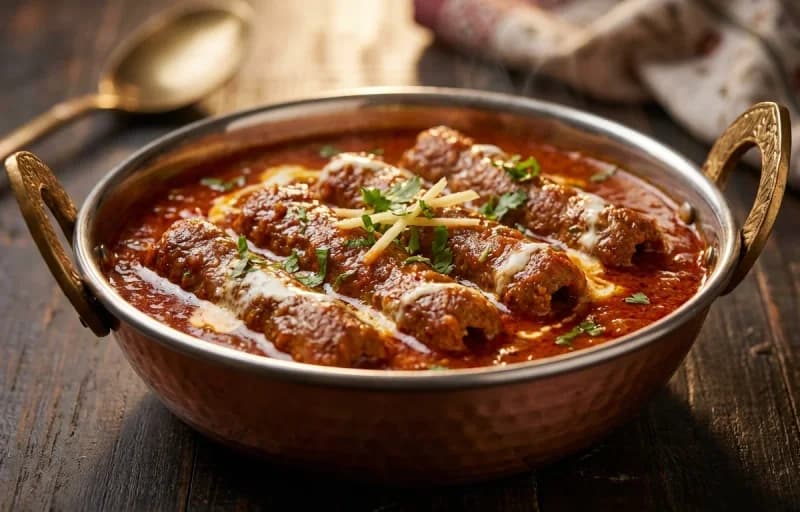 Mutton Seekh Kebab Masala with Butter Naan - Recipe 1