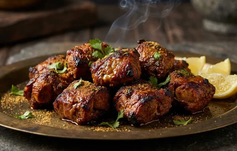 Mutton Sula, Bajra Roti and Mint Chutney - Recipe 1