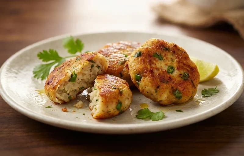 Nadru Kebab, Muji Chatin and Steamed Basmati Rice - Recipe 1