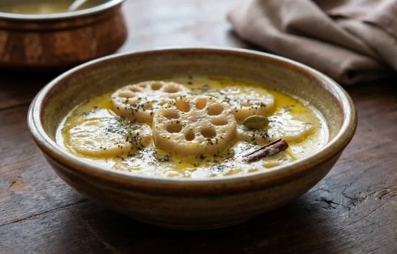 Nadru Yakhni, Haak Saag and Kashmiri Pulao - Recipe 1