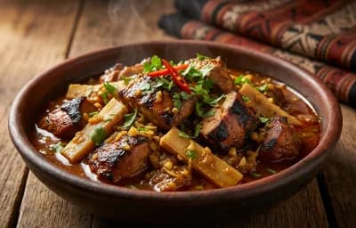 Naga Smoked Chicken with Bamboo Shoot