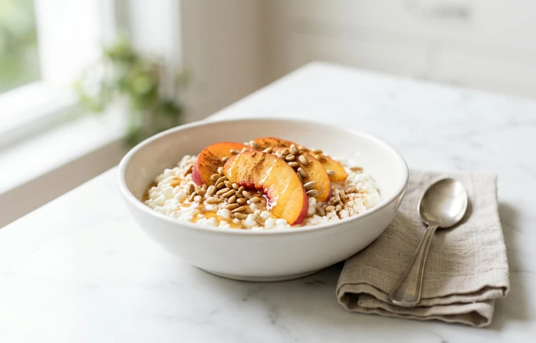 Nectarine & Cottage Cheese Bowl