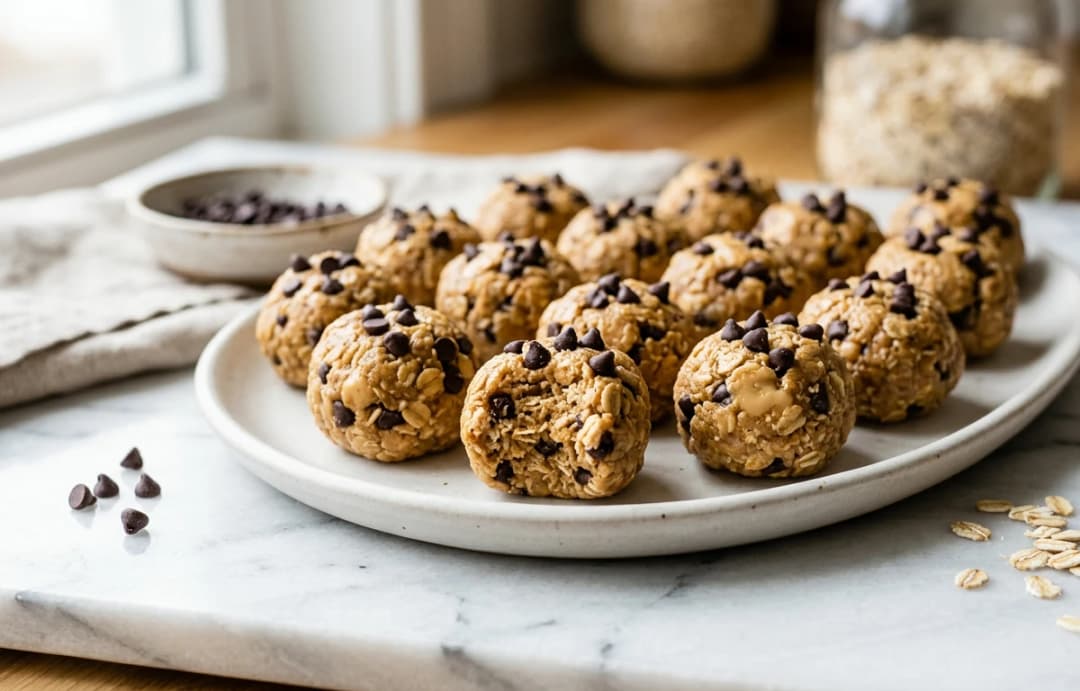 No-Bake Oat Flour Protein Bites