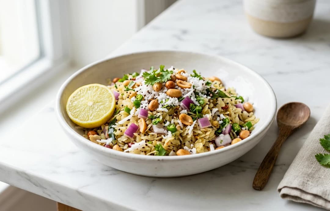 No-Cook Dadpe Poha