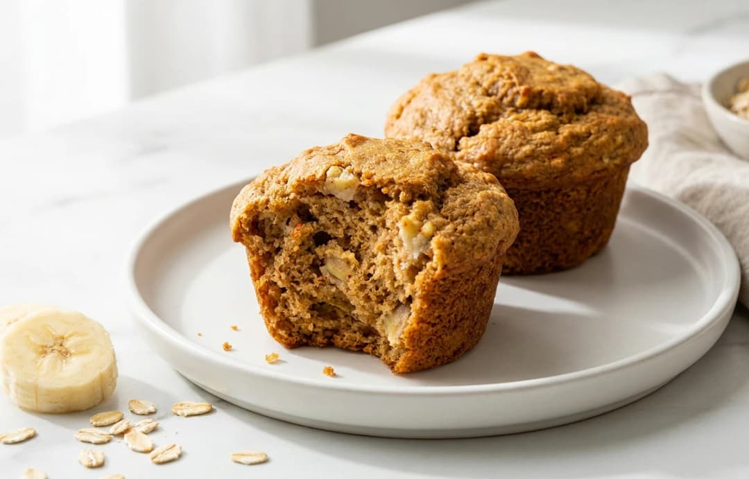 Oat Flour Banana Muffins