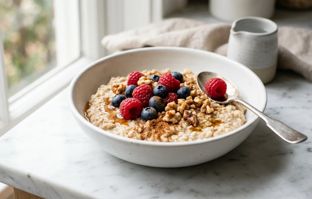 Oatmeal with Walnuts & Berries