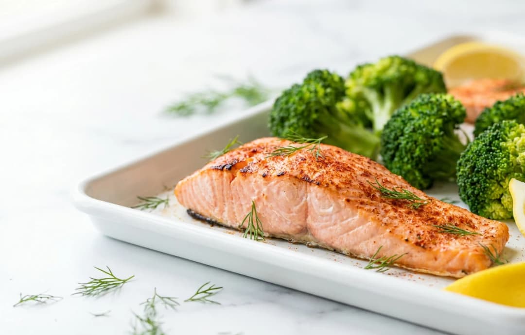 One-Pan Salmon & Broccoli