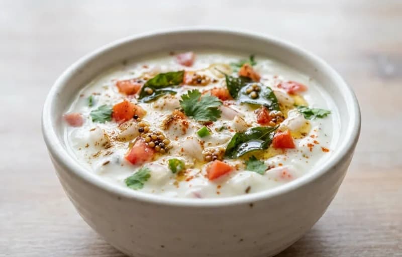 Andhra Prawn Pulao with Onion Tomato Raita - Recipe 2