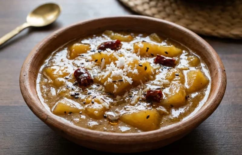 Ruti, Oou Khatta and Aloo Bhaja - Recipe 2