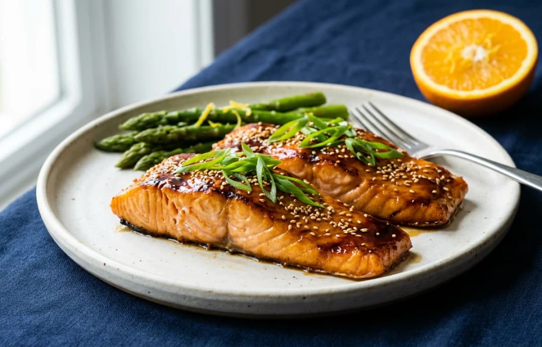 Orange & Ginger Glazed Salmon