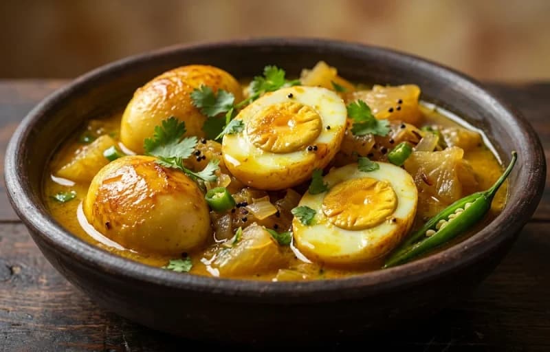 Ou Tenga Koni, Steamed Basmati Rice and Xaak Bhaji - Recipe 1