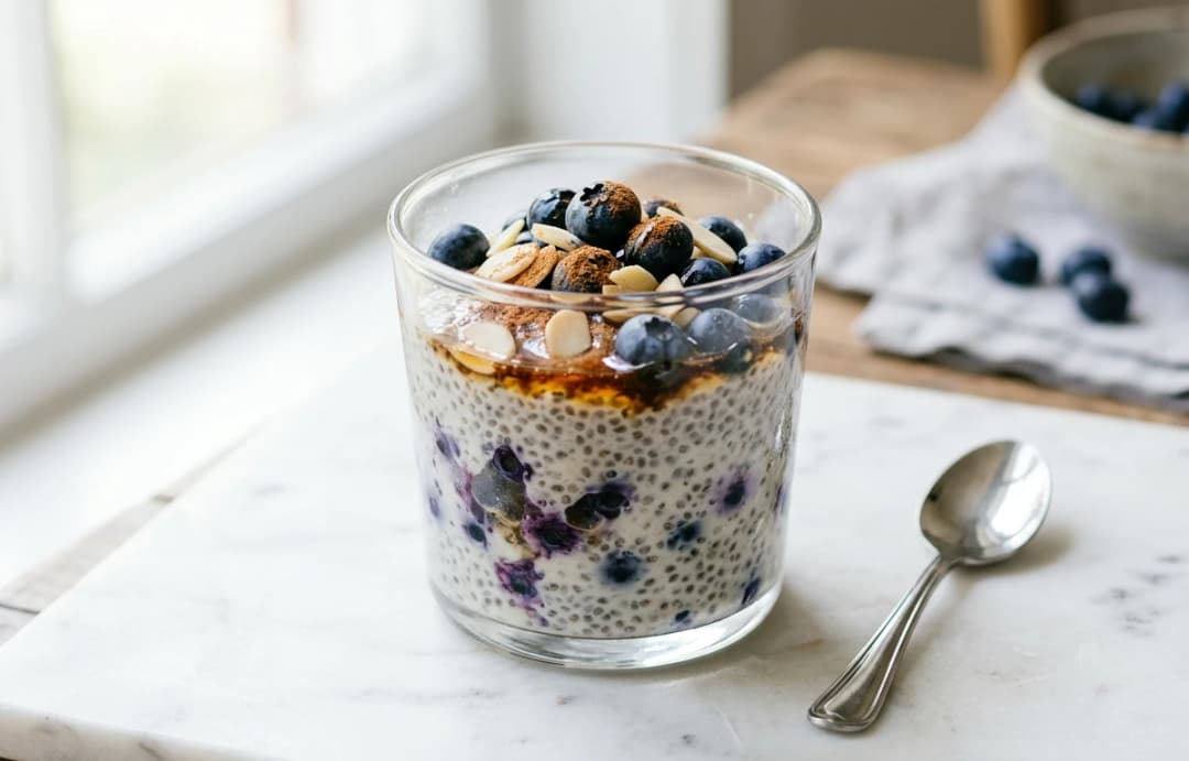 Overnight Blueberry Chia Pudding