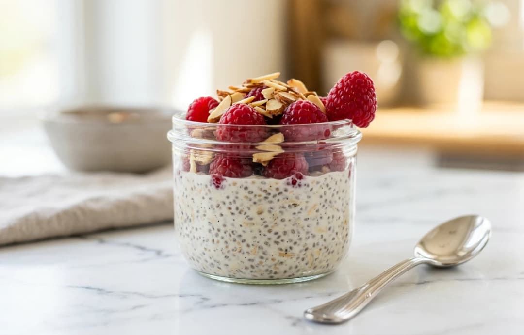 Overnight Chia Pudding with Berries
