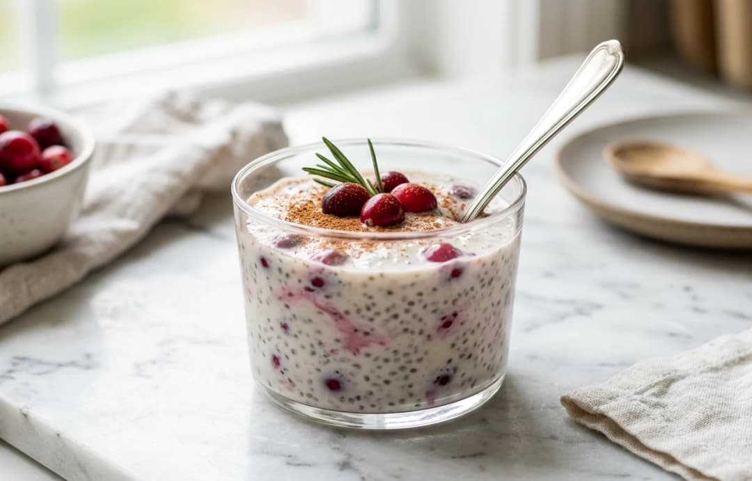 Overnight Cranberry Chia Pudding