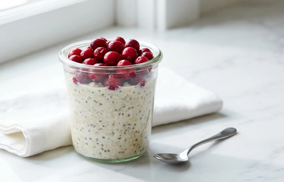Overnight Oats with Raw Cranberry