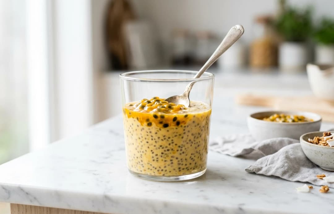 Overnight Passion Fruit Chia Pudding