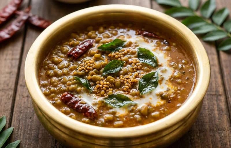 Boiled Rice, Padengi Gassi and Cabbage Palya - Recipe 2